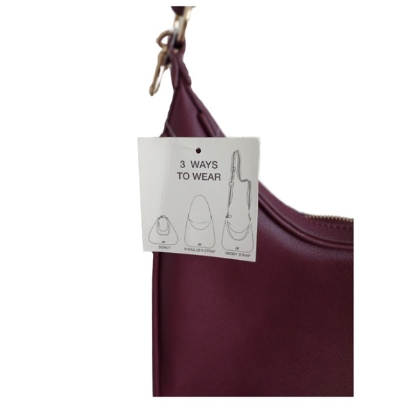 Anne Klein Cranberry Satchel Handbag with Zip wallet - Picture 8 of 10